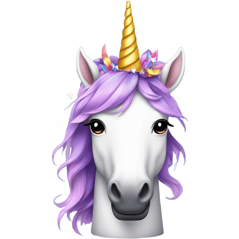 unicorn with a hat emoji