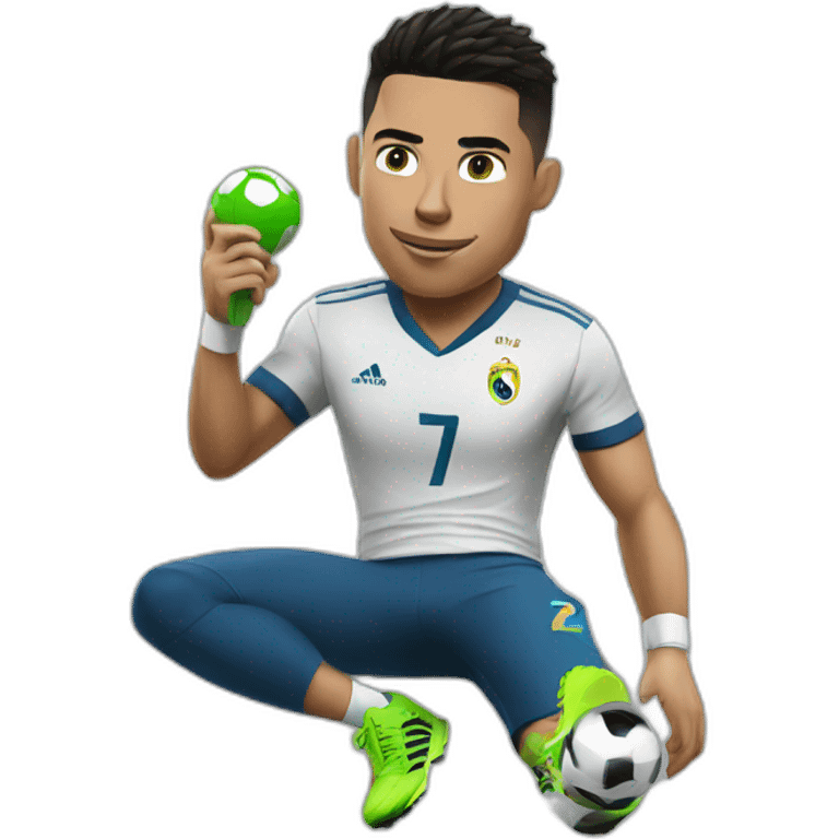 Ronaldo playing xbox emoji