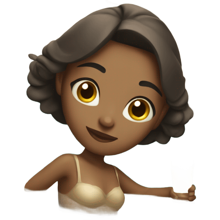 Girl relaxing in spa emoji