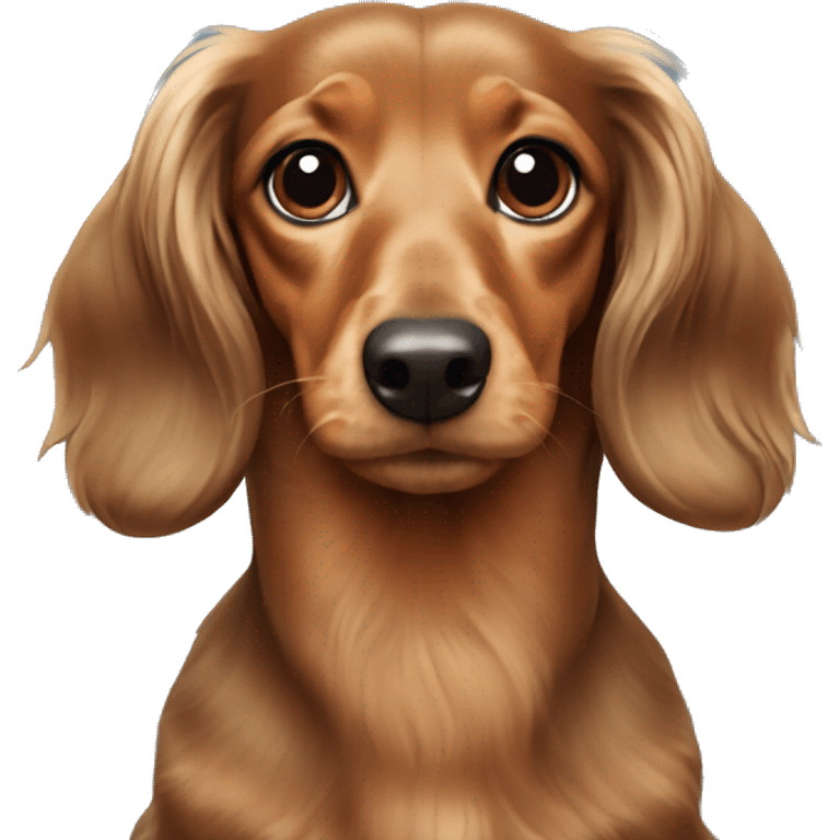 Miniature long haired dachshund  emoji