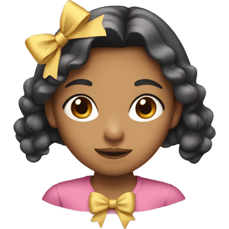 girl with a bow emoji