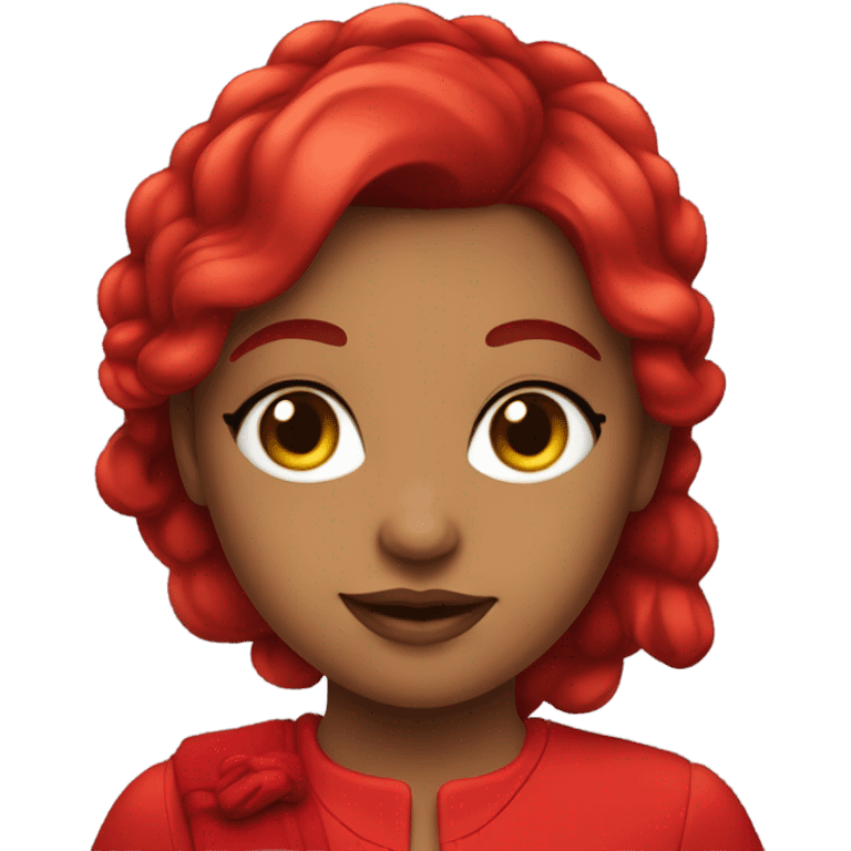 Red girl  emoji