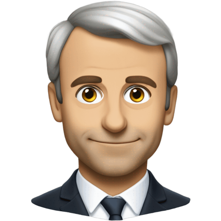 Emanuel Macron qui fait un bisous emoji