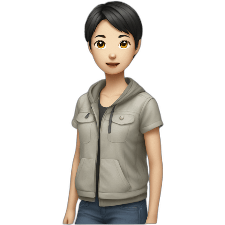 Asian Tomboy emoji