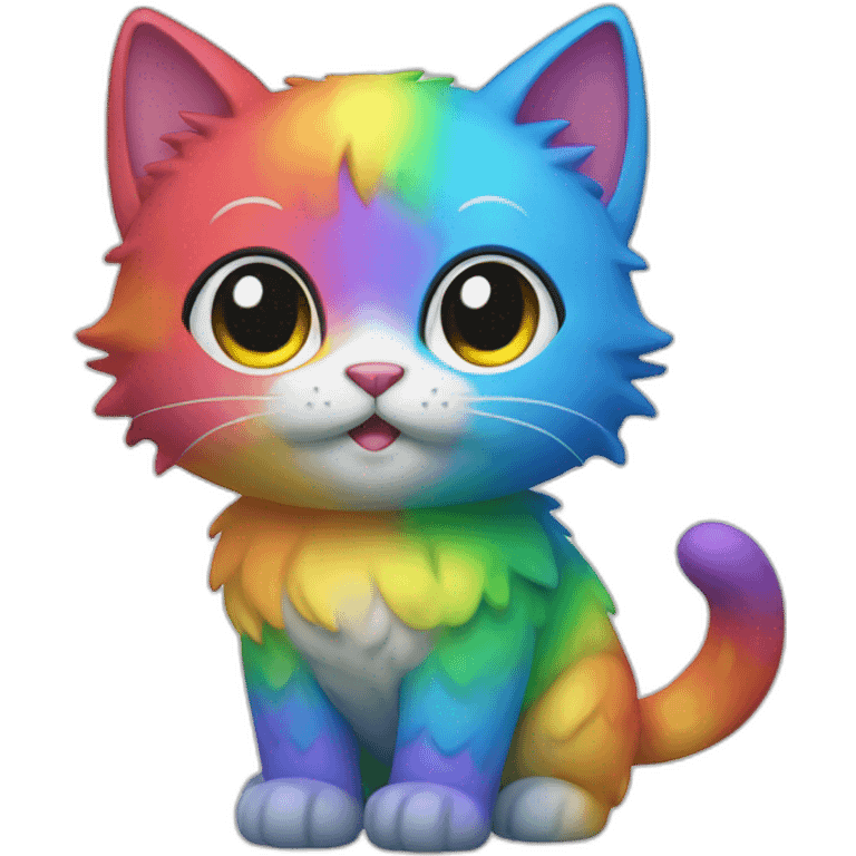 Rainbow Cat Full Body emoji