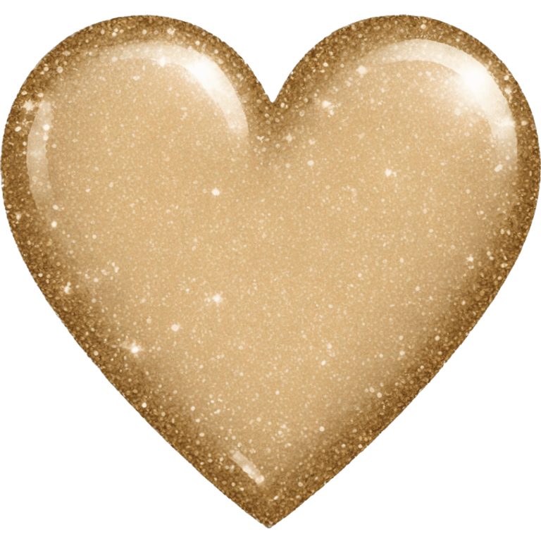 Beige glitter heart emoji