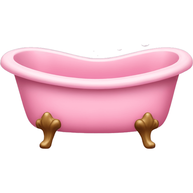 pink victorian bath tub with bubbles emoji