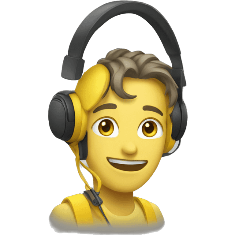 yellow headset emoji