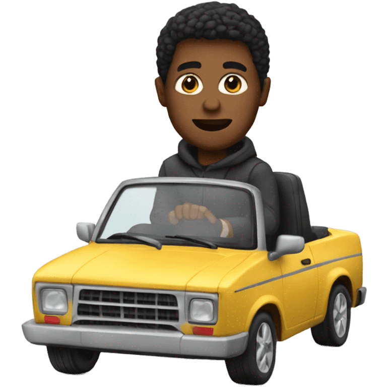 Sean driving car emoji