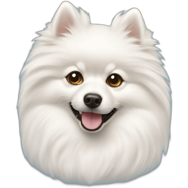 White pomerian emoji