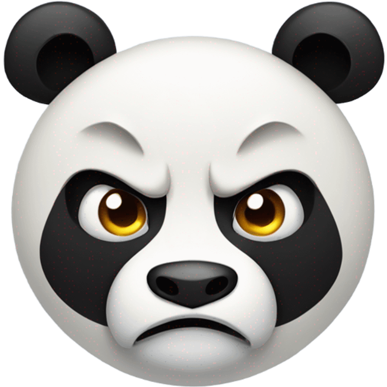 Panda with an angry face emoji