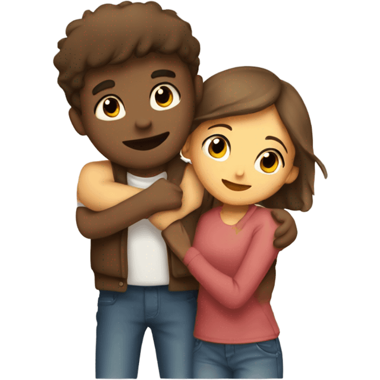 Boyfreind and girlfriend hugging emoji