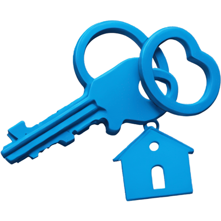 House Key blue emoji