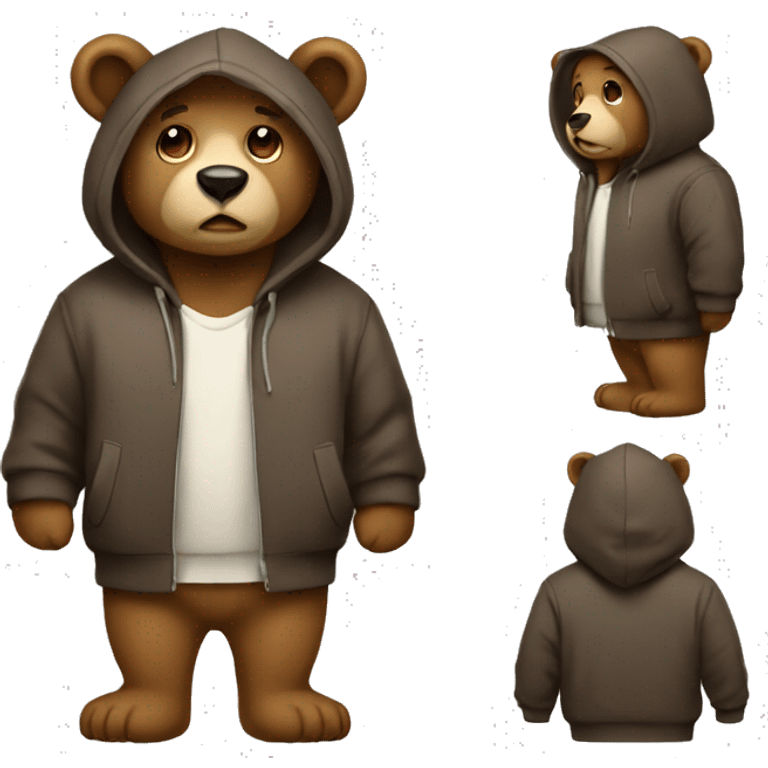 Bear with a hoodie  emoji