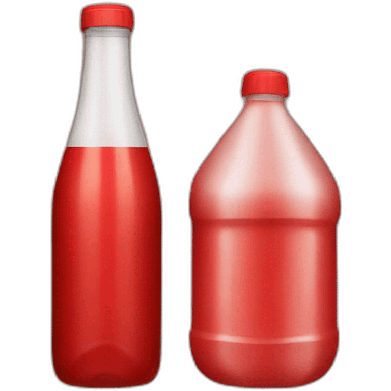 Bouteille en plastique rouge  emoji