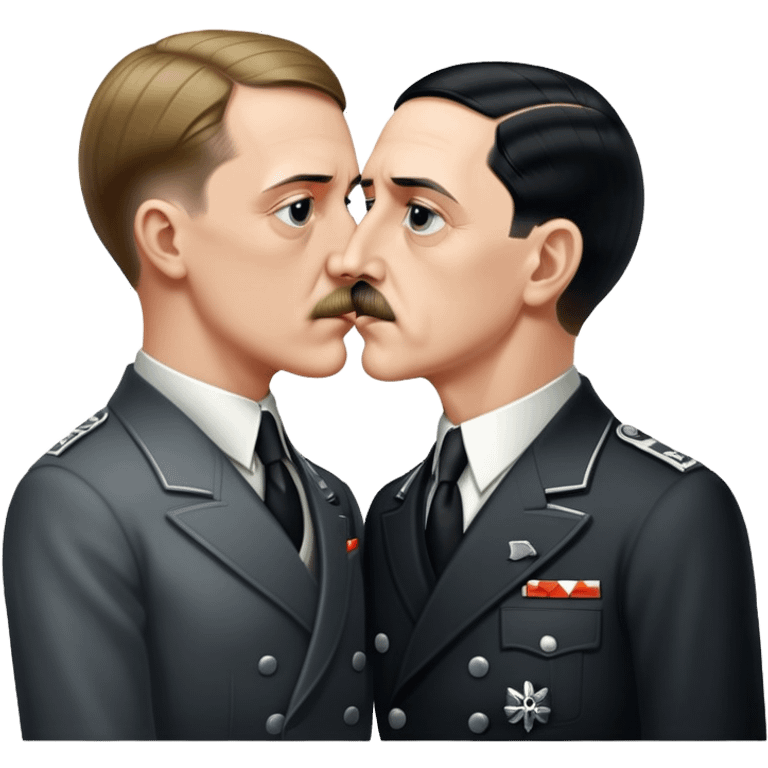 Hitler kissing Goebbels emoji