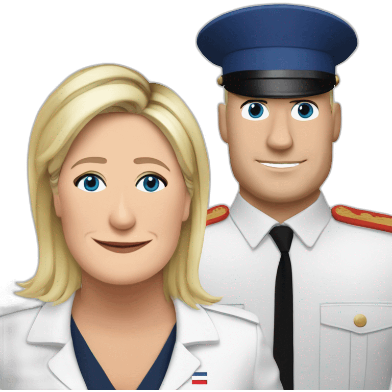 marine le pen sur macron emoji