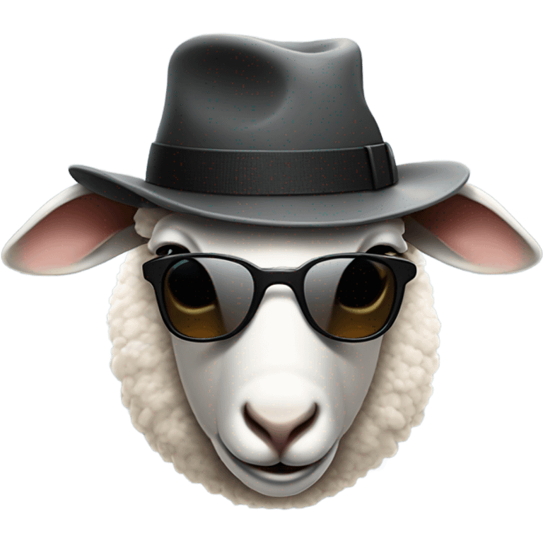 sheepsecret agent fedora emoji