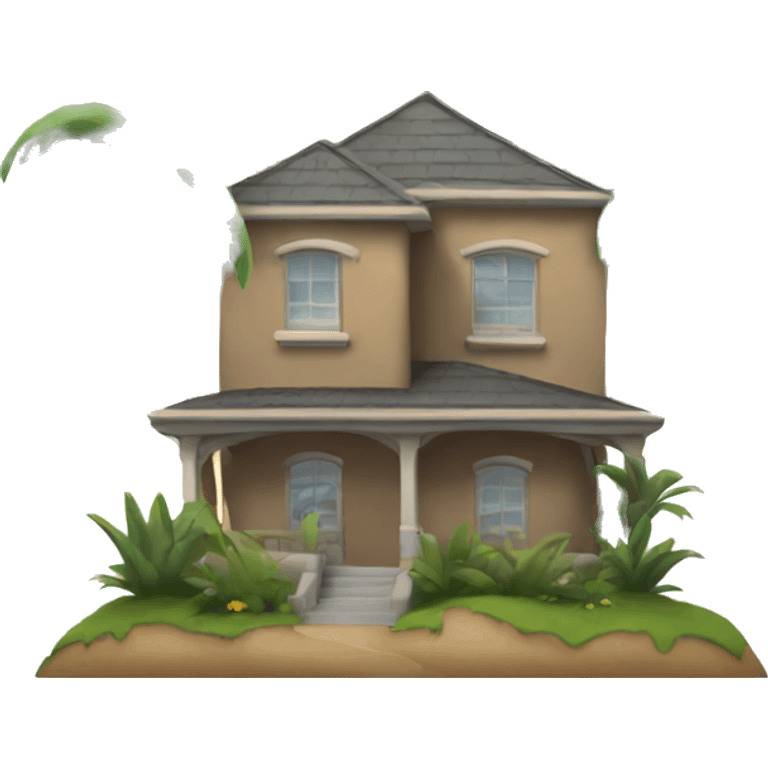 House with palm trees  emoji