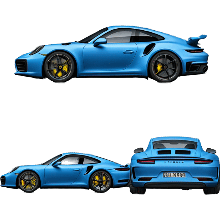 2023 Porsche 911 turbo S in matte blue emoji