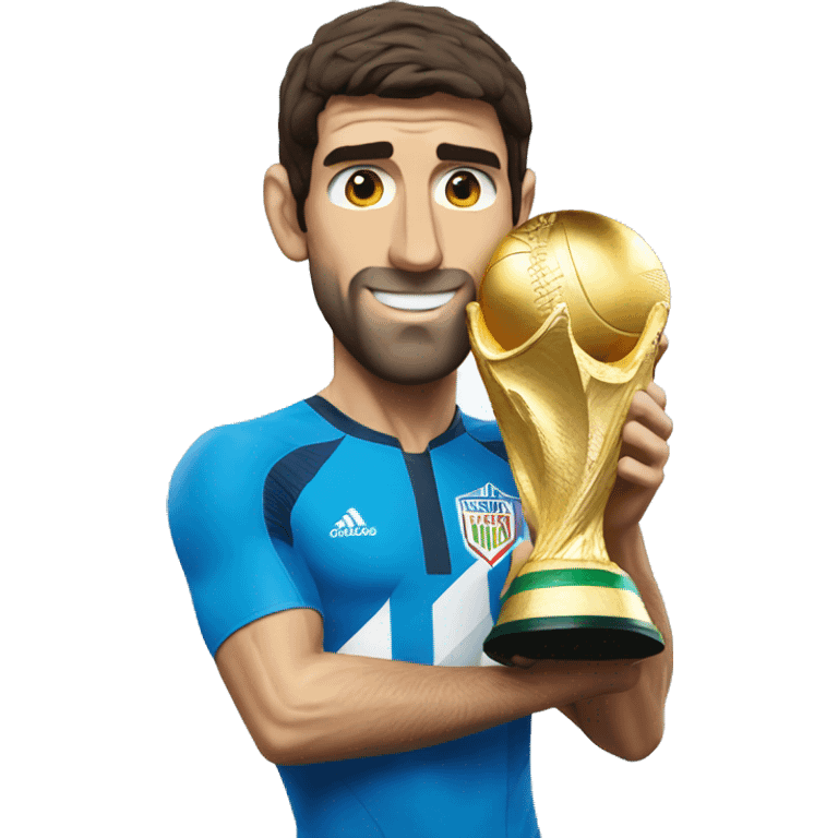 Michael Phelps with world cup in hand emoji