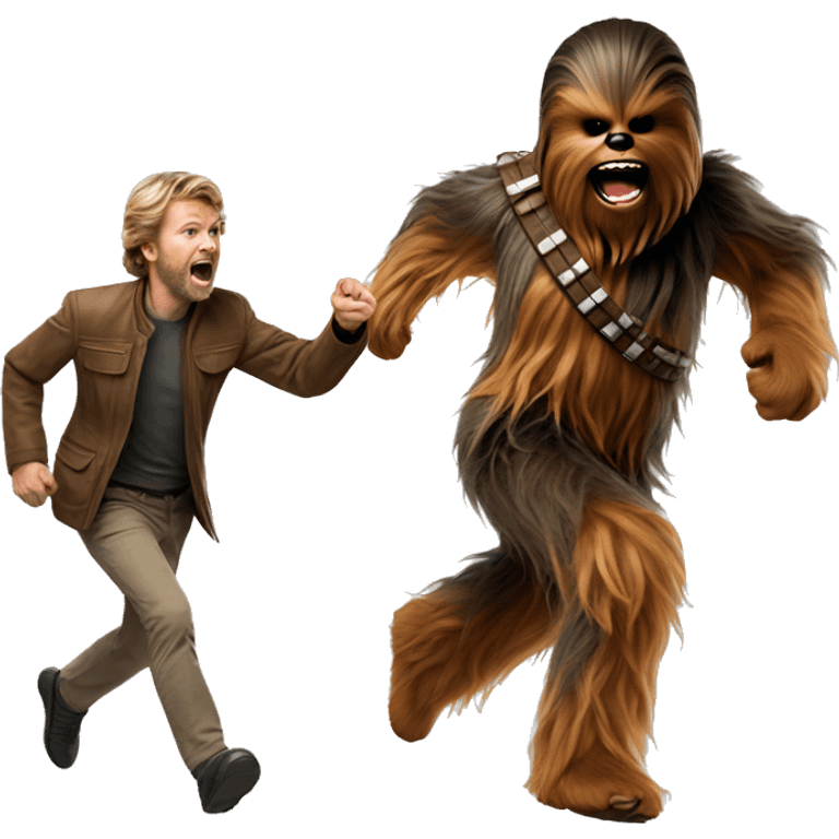 chewbacca chasing a person emoji