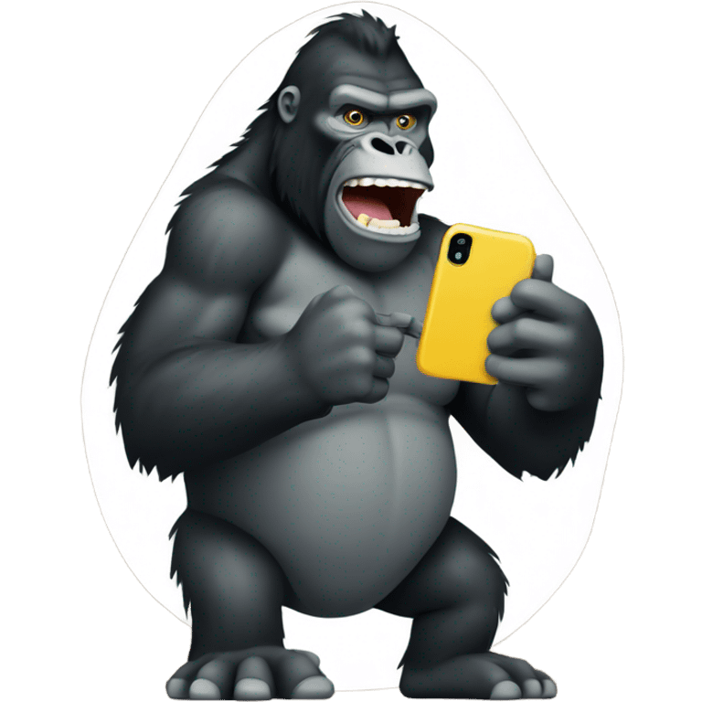 King Kong holding phone emoji