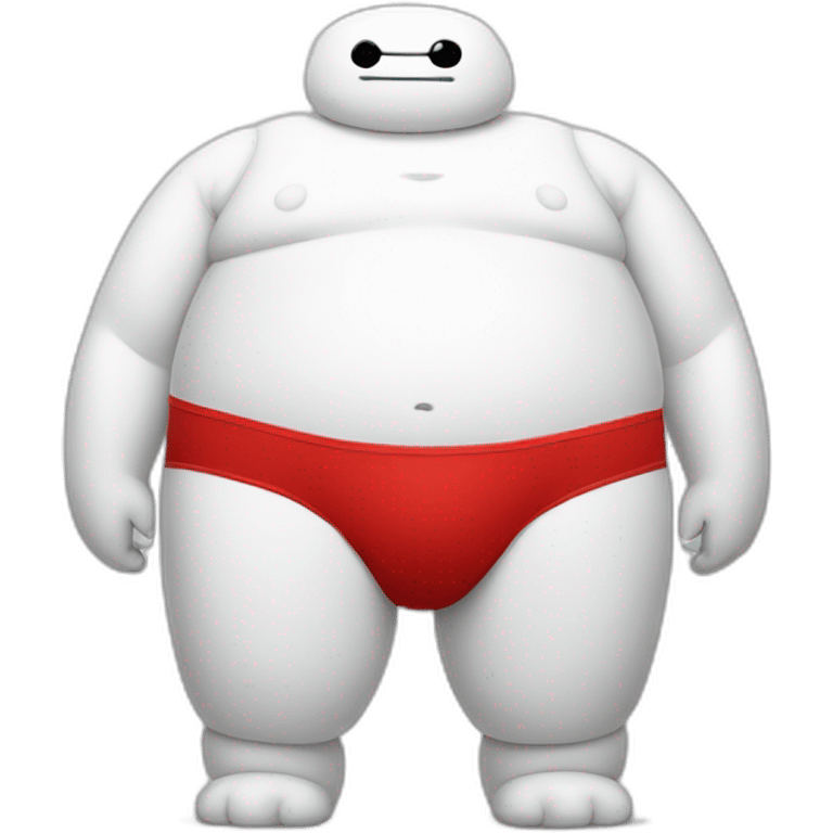 Baymax wearing red underwear emoji