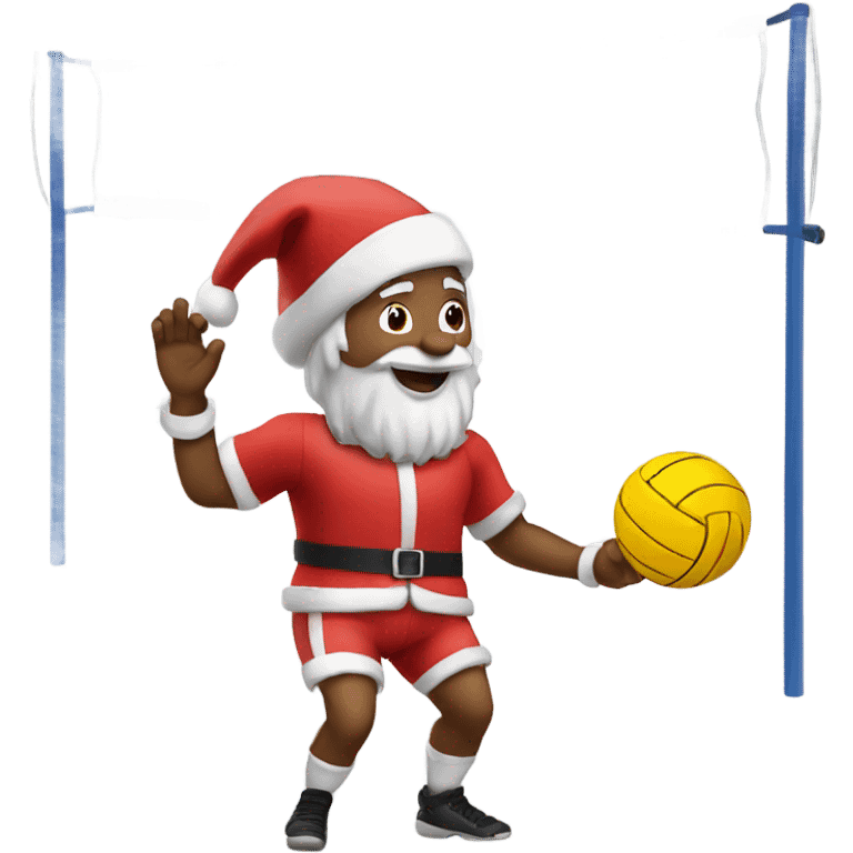 Santa playing volleyball  emoji