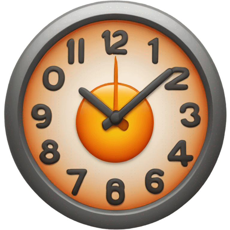 time orange emoji