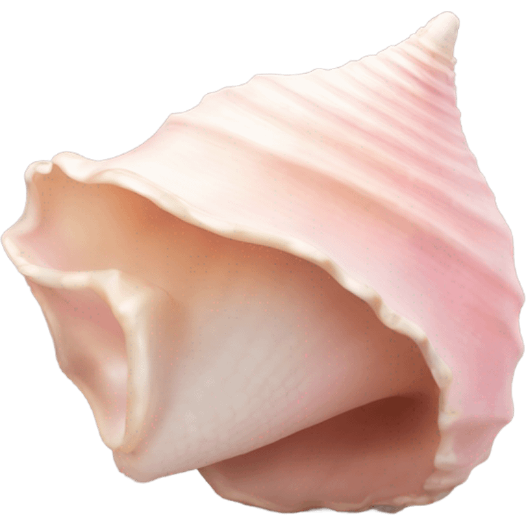 realistic light pink conch shell emoji