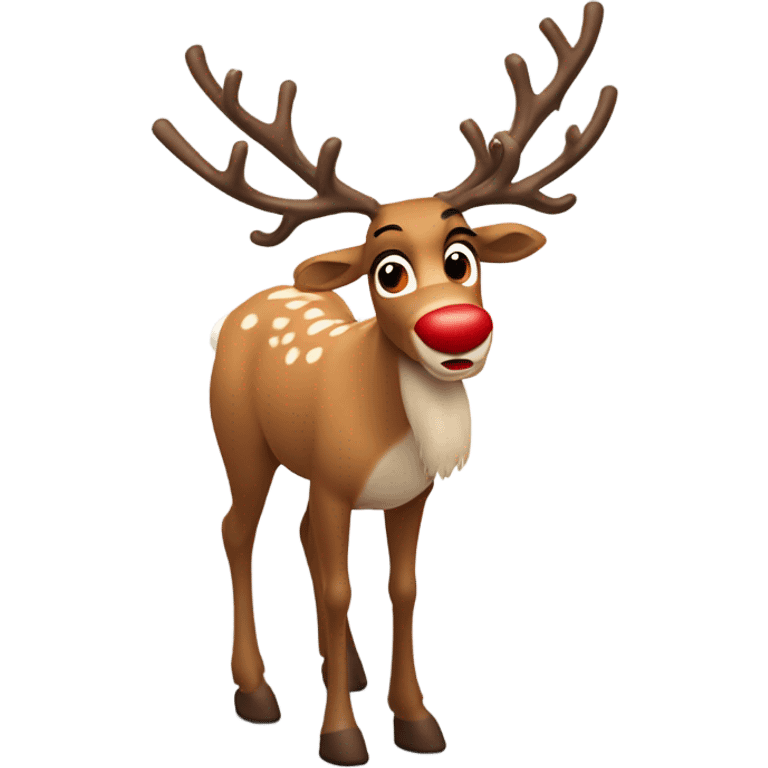 Prancer, blitzen, and Rudolph  emoji