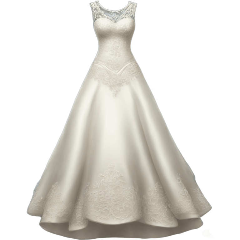 Hyper Realistic ornate Wedding dress displays  emoji