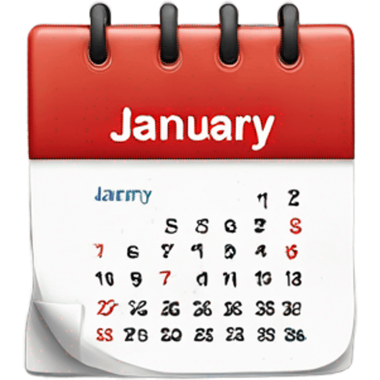 calendar with january emoji