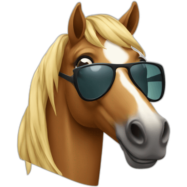 horse with sunglasses emoji