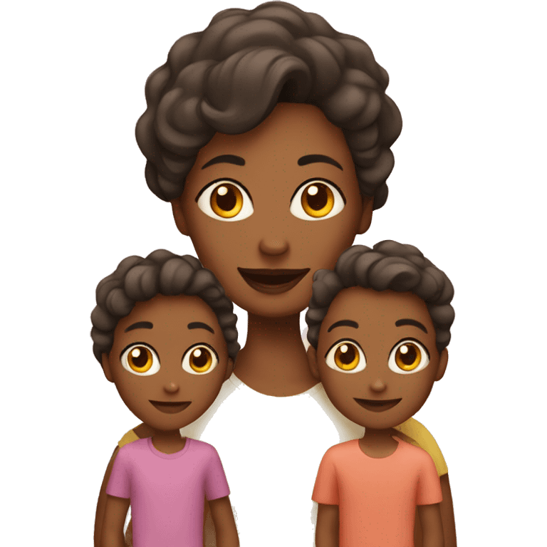 Lady with kids emoji