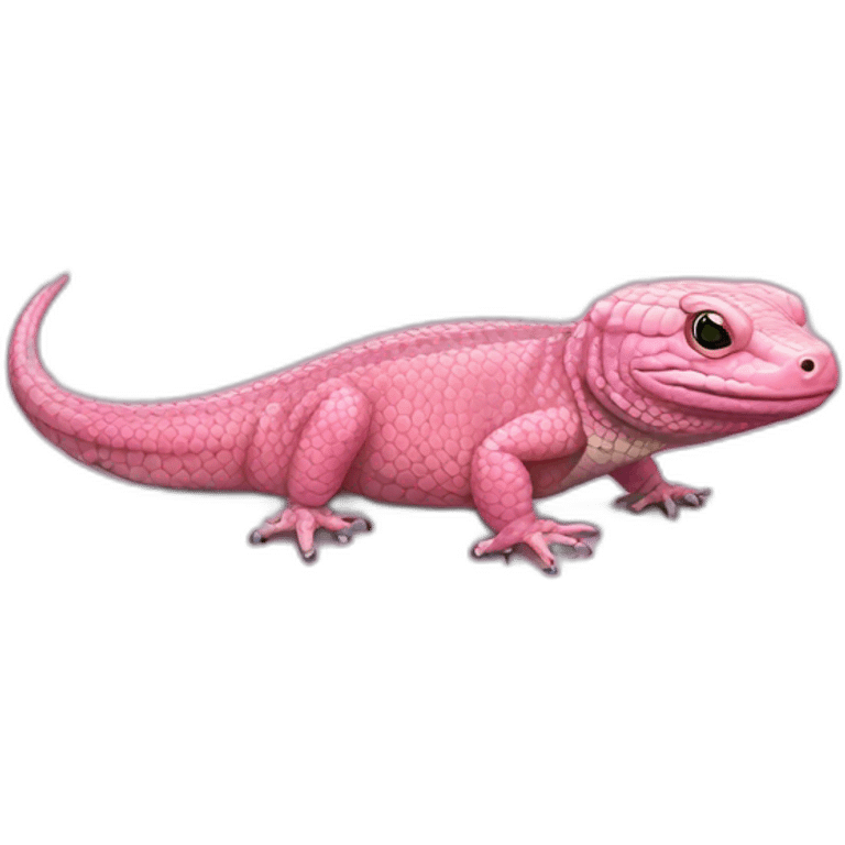 fat pink tegu lizard emoji