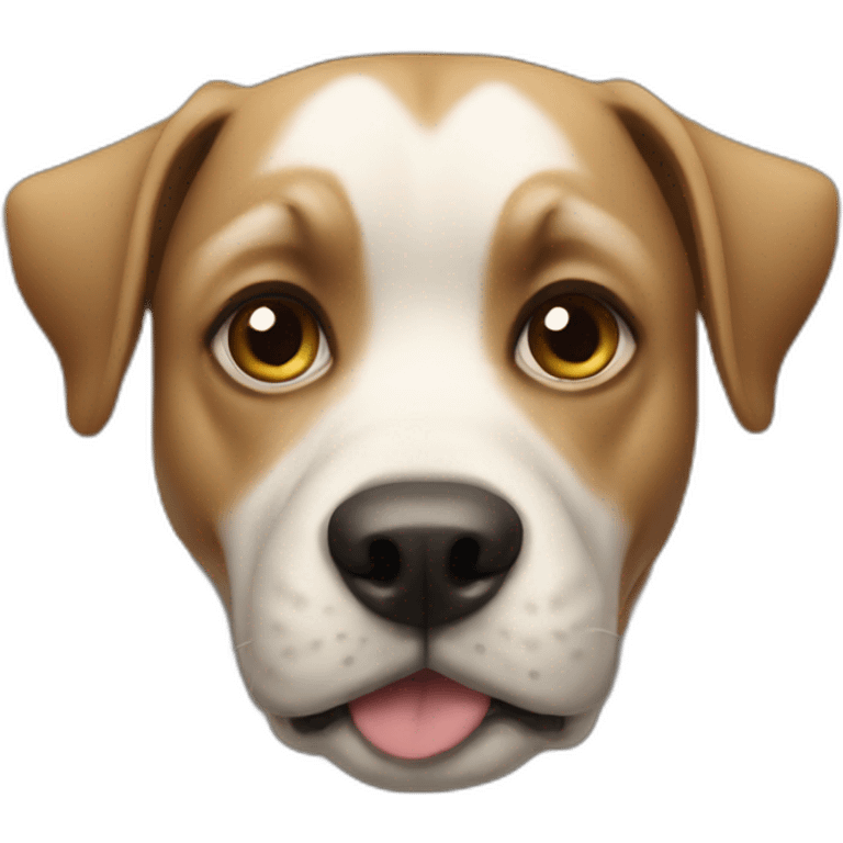 a dog poker face looking at the screen emoji