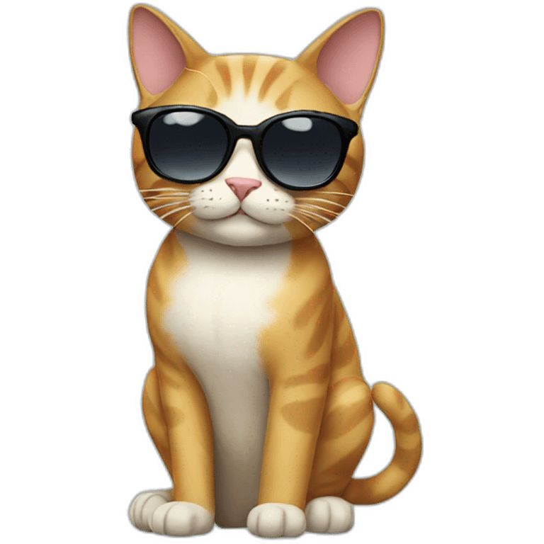 Cat with sunglasses emoji