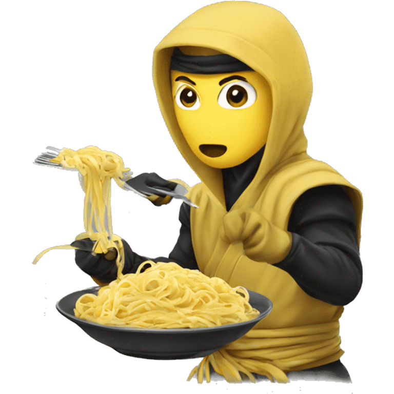 ninja eating pasta emoji