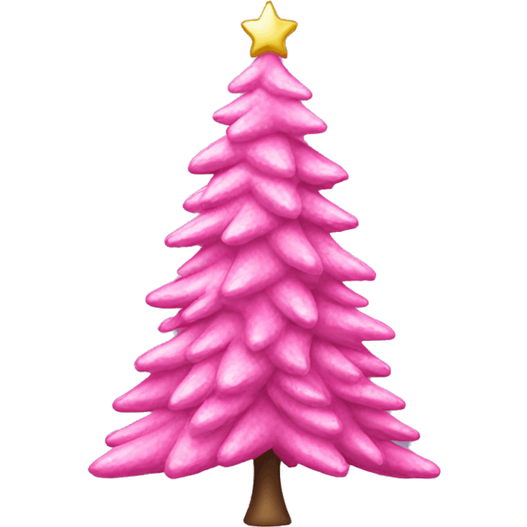 Pink Christmas tree  emoji