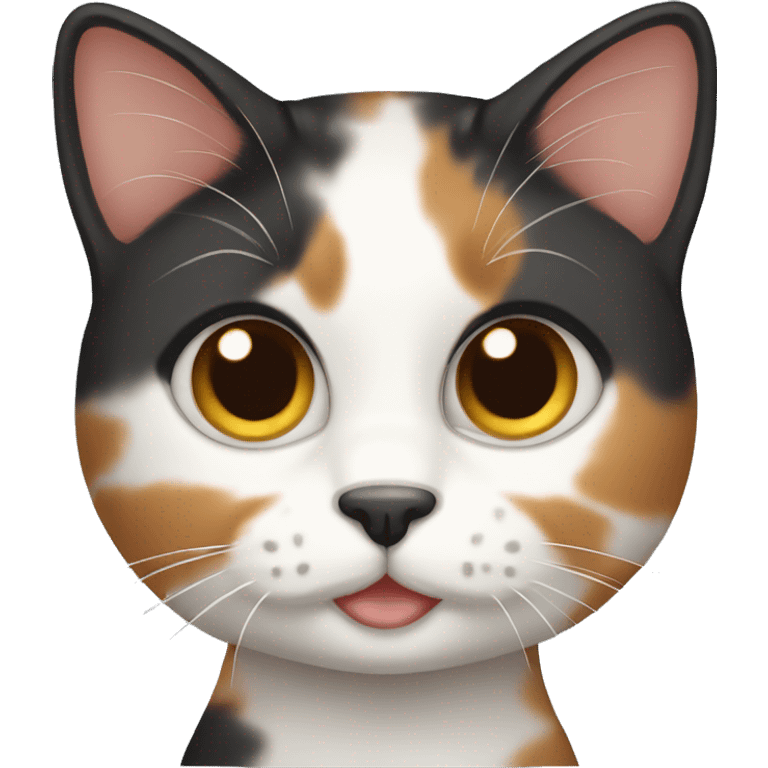 short haired calico cat emoji