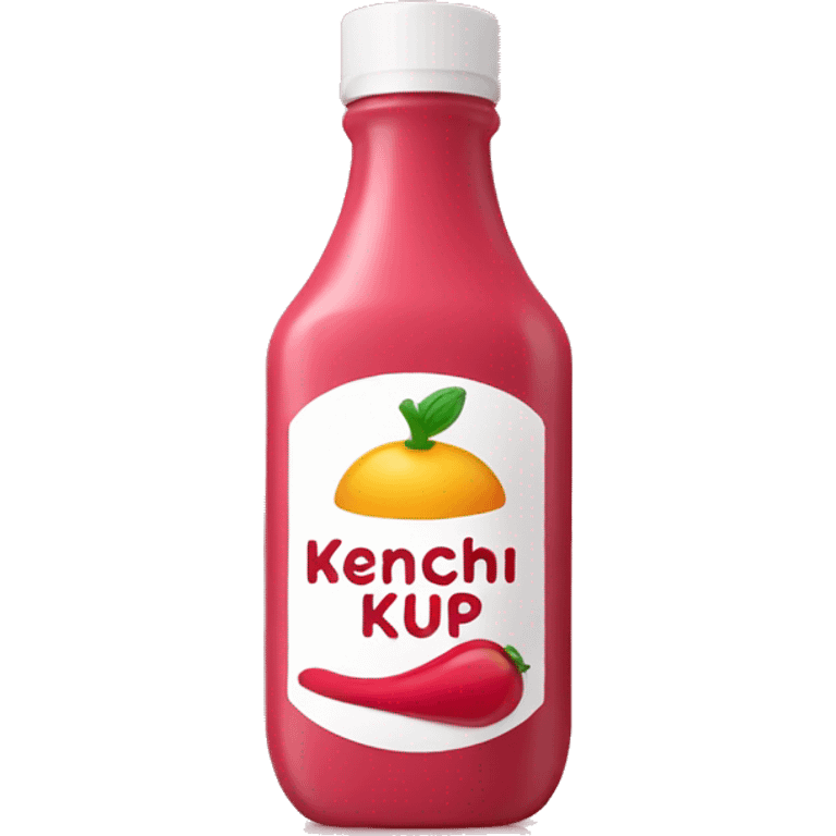 pink ketchup with a tag that says ´KENCHUP' emoji