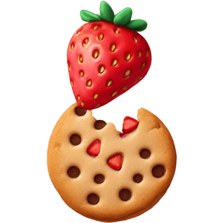 strawberry cookie emoji