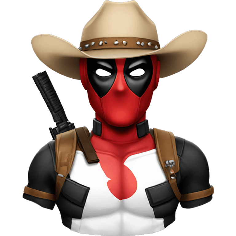 deadpool with cowboy hat emoji