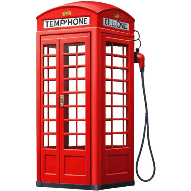 A red phone booth  emoji