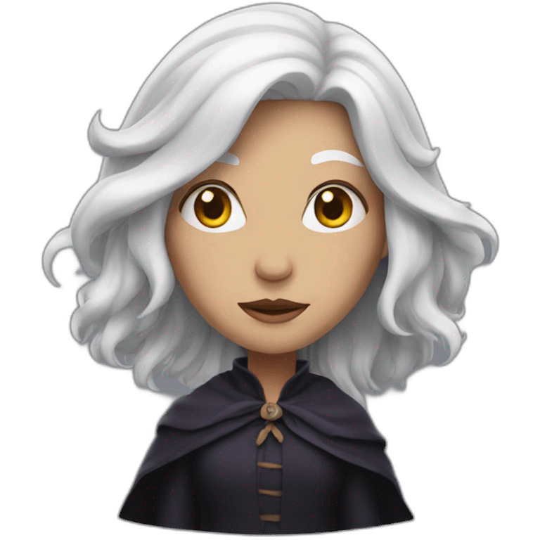 witch with white hair emoji