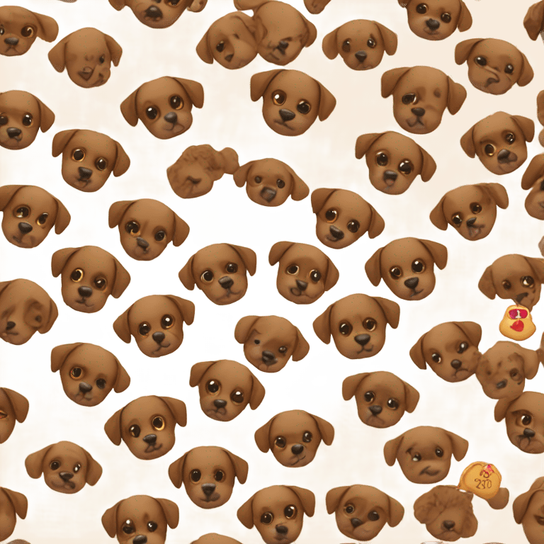 brown puppy teddy emoji