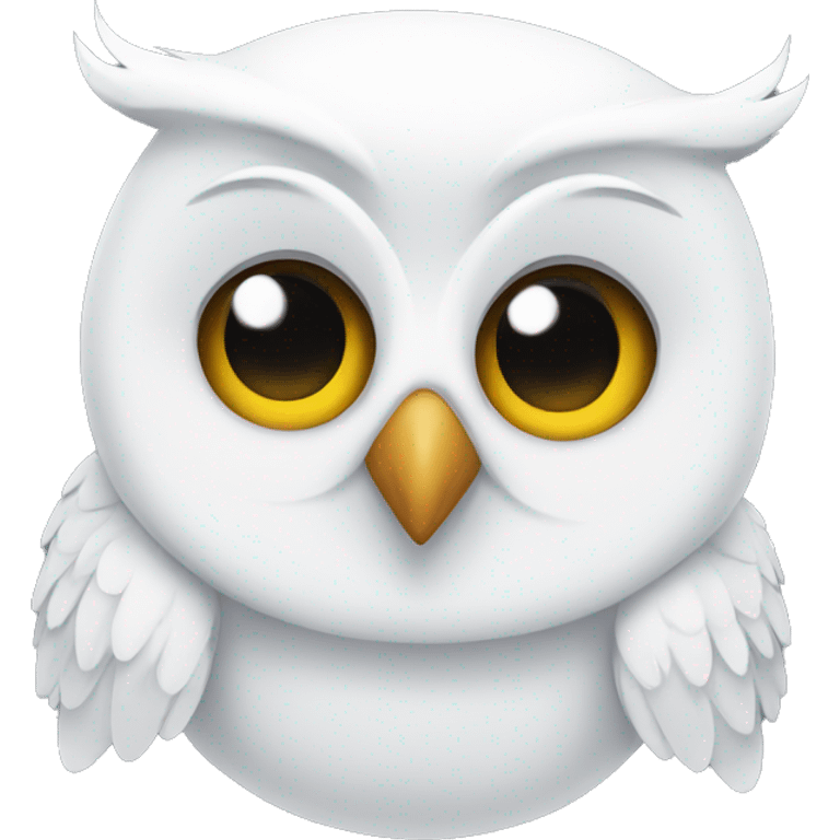 white owl smiling emoji