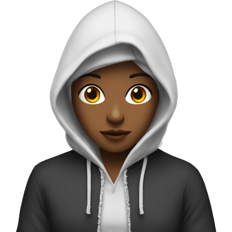 Girl with hood on  emoji